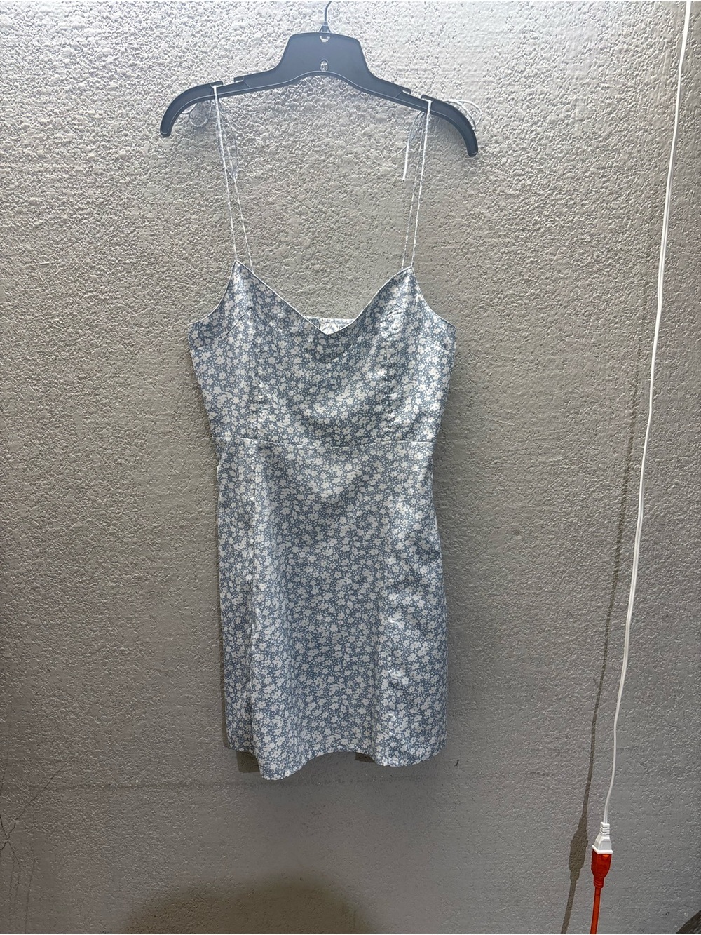 Blue Rain Pale Blue Floral Slip Dress